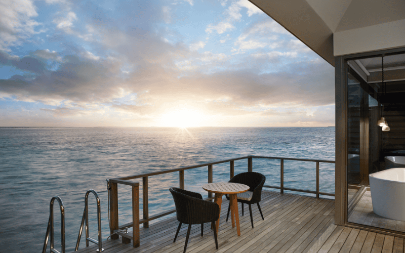sunset overwater villa compressed