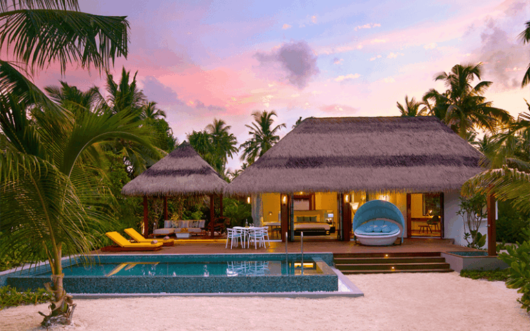 family beach pool twilight compressed