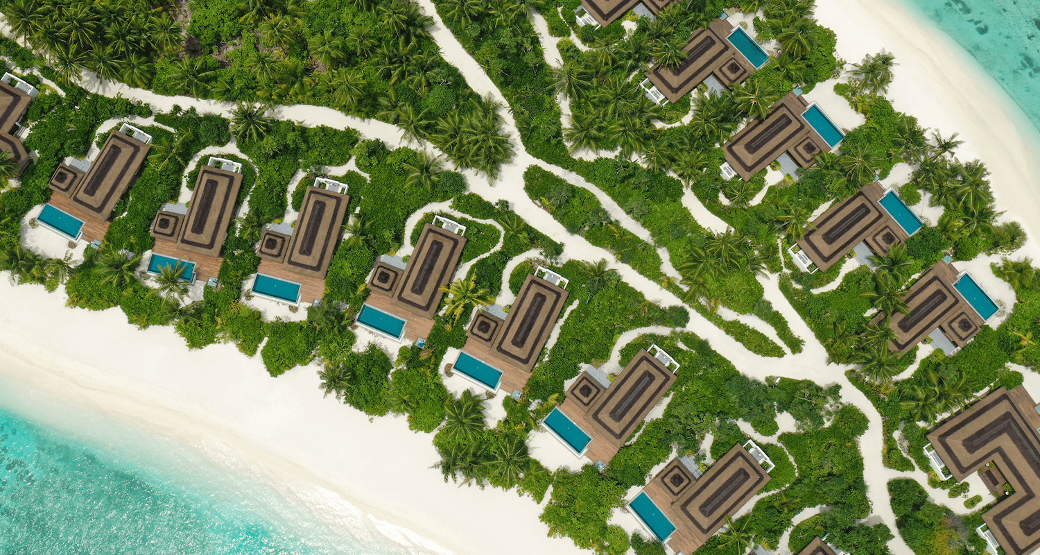 beach villas birds view compressed
