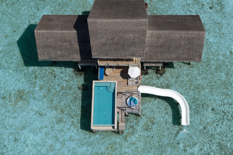 Two Bedroom Lagoon Pool Villa with Slide ccm two bedroom lagoon pool villa with slide aerial 3 v2