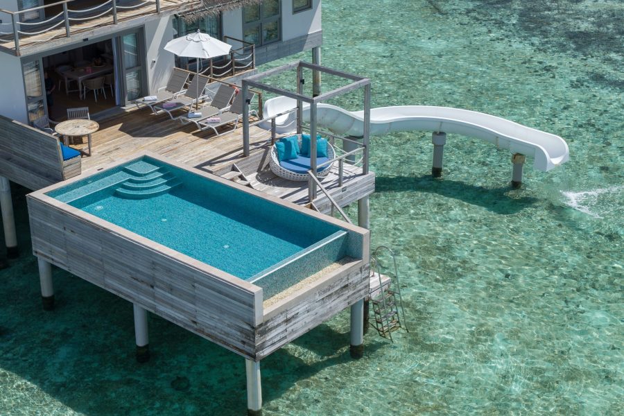 Two Bedroom Lagoon Pool Villa with Slide ccm two bedroom lagoon pool villa with slide aerial 5 v2