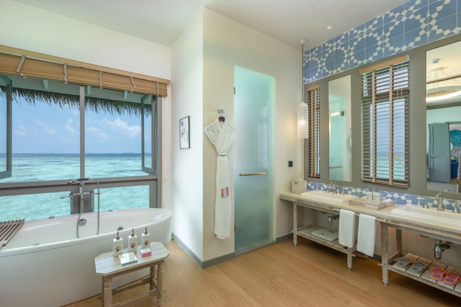 Two Bedroom Lagoon Pool Villa with Slide ccm two bedroom lagoon pool villa with slide bathroom v2