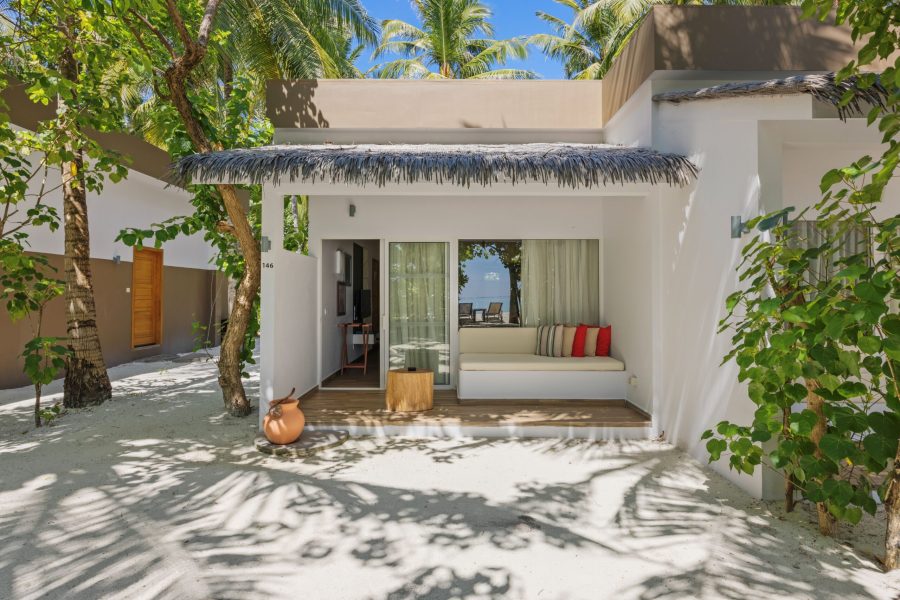 Beach Villas cocoon maldives beach villa outdoor deck