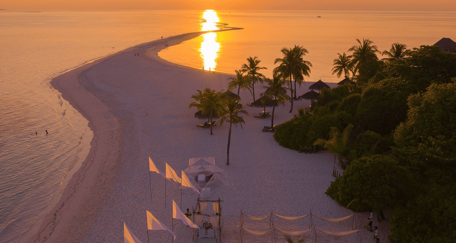 Kuredu Island Resort & Spa kuredusandbankaerial7sunset compressed