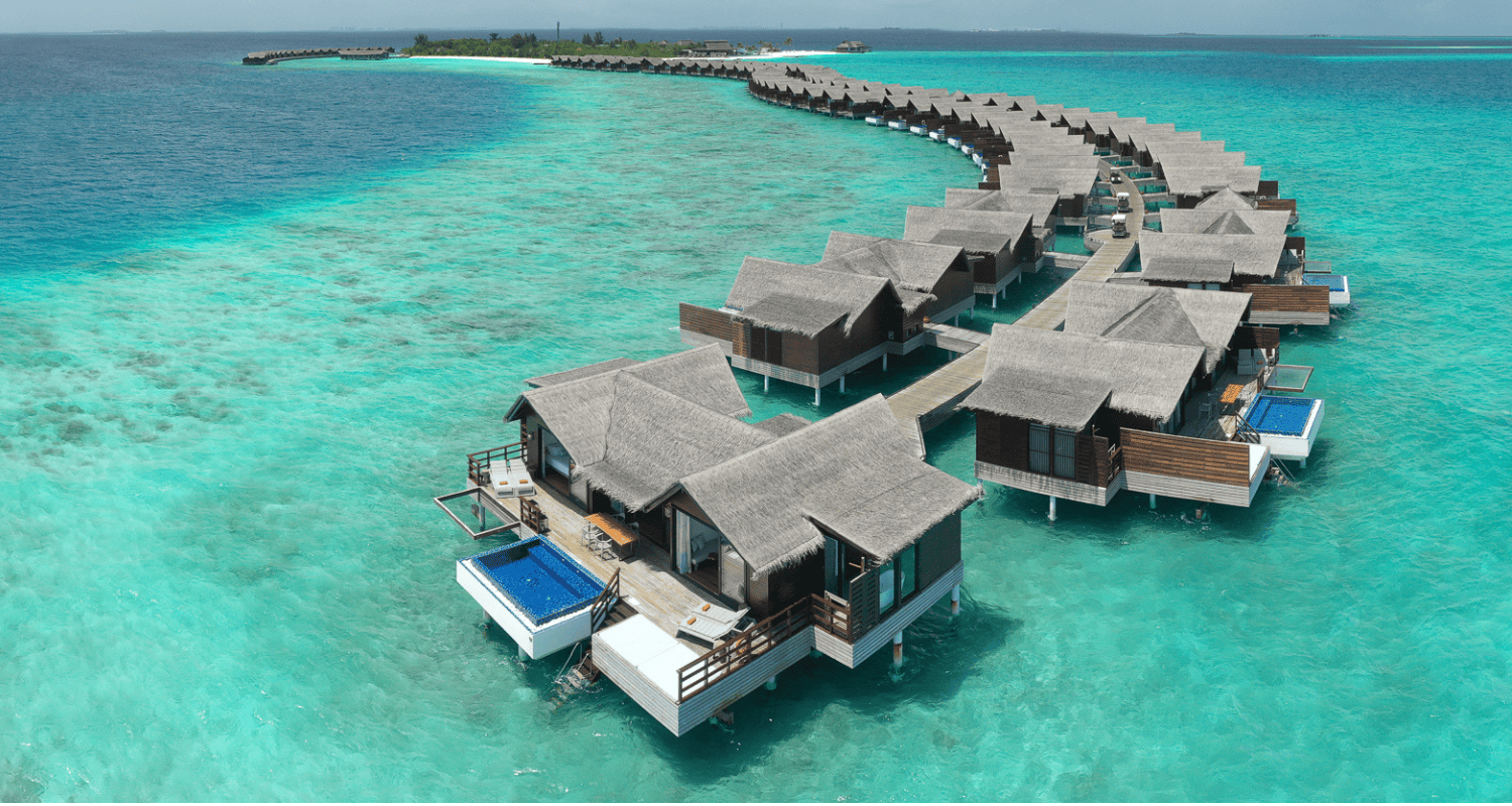 Grand Park Kodhipparu Maldives pool villa aerial compressed