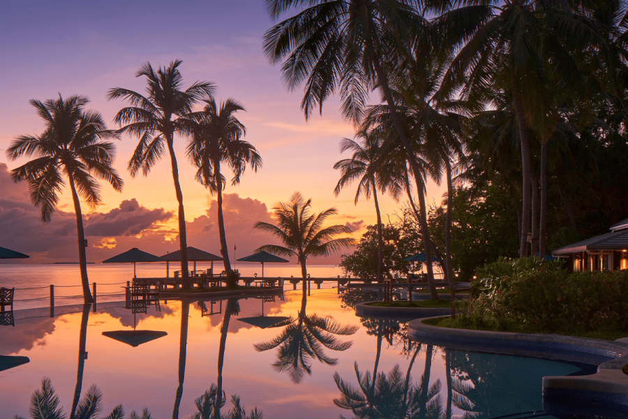 Royal Island Resort & Spa royal island main pool evening 4k compressed
