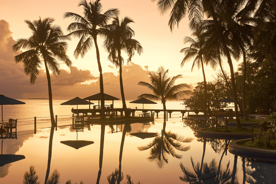 royal island main pool golden hour 4k compressed