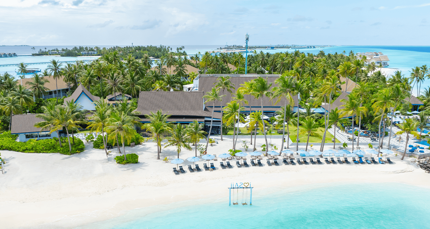 SAii Lagoon Maldives slm aerial beachfront v2