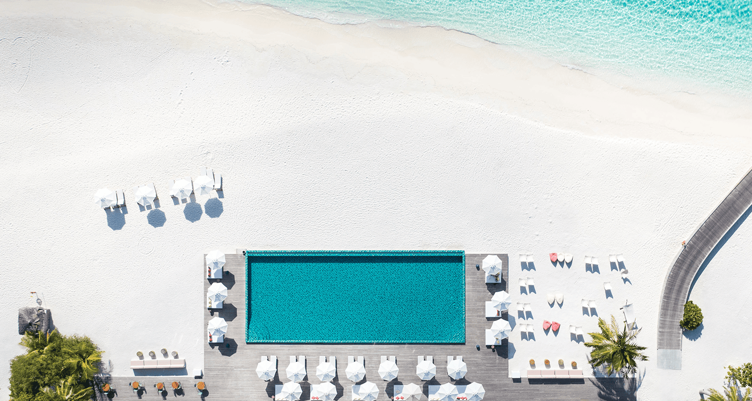 The Standard, Huruvalhi Maldives the standard main pool aerial 7 v2